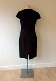 JAEGER BLACK & GOLD WEAVED SKIRT PENCIL DRESS SIZE 12 - Whispers Dress Agency - Womens Dresses - 4