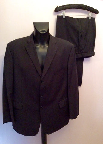 Marks & Spencer Navy Blue Merino Wool Suit Size 48/38W/29L - Whispers Dress Agency - Sold - 1