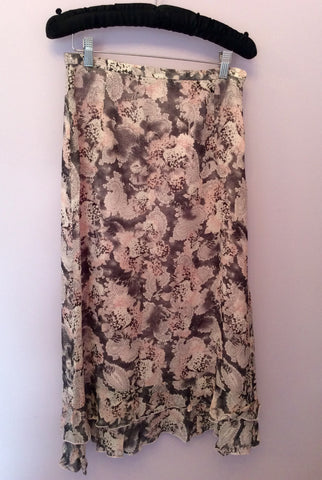 Gold By Michael H Pink & Grey Print Top, Skirt & Wrap Outfit Size 10 - Whispers Dress Agency - Sold - 3