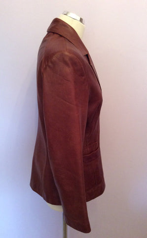 Lakeland Chestnut Brown Leather Jacket Size 14 - Whispers Dress Agency - Sold - 4