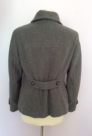 Precis Grey Wool Blend Double Breasted Jacket Size 10 - Whispers Dress Agency - Womens Coats & Jackets - 3