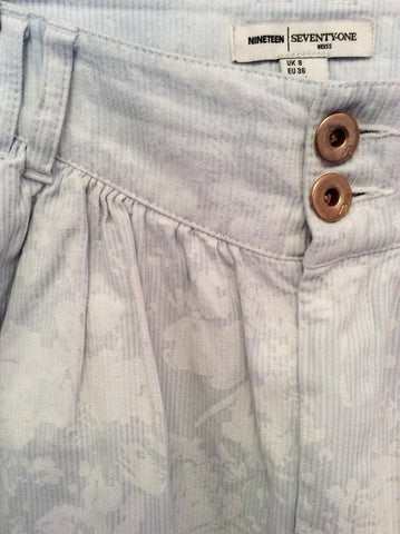 Reiss 1971 Katlyn Ice Blue Flared Cotton Skirt Size 8 - Whispers Dress Agency - Womens Skirts - 5