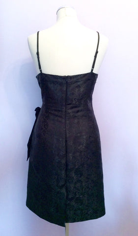 Marks & Spencer Autograph Black Strappy Bow Trim Dress Size 16 - Whispers Dress Agency - Womens Dresses - 3