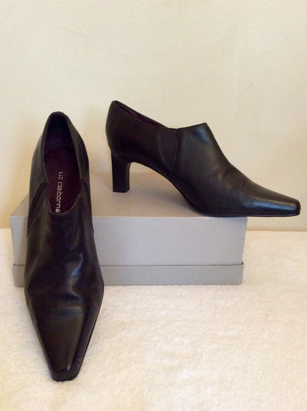 Liz Claiborne Dark Brown Leather Shoe Boots Size 6/39 - Whispers Dress Agency - Womens Heels - 1