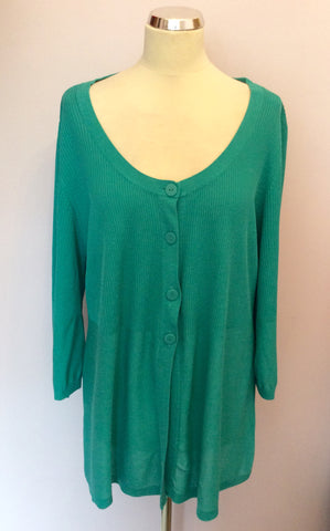 MONSOON GREEN SCOOP NECK CARDIGAN SIZE 20 - Whispers Dress Agency - Womens Knitwear - 1