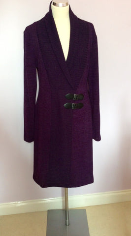Connected Apparel Purple Knit Dress Size 12 - Whispers Dress Agency - Womens Dresses - 1