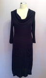 Betty Barclay Dark Blue Knit Dress Size 16 - Whispers Dress Agency - Sold - 1