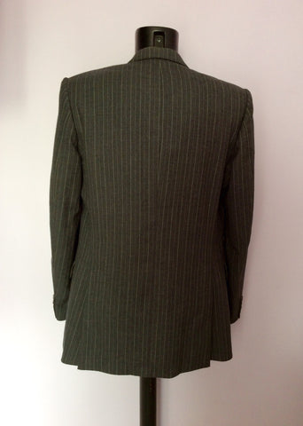 Christian Dior Grey Pinstripe Wool Suit Size 42L /36W - Whispers Dress Agency - Mens Suits & Tailoring - 4