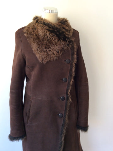 JOSEPH DARK BROWN LAMBSKIN COAT SIZE 40 UK 12 - Whispers Dress Agency - Womens Coats & Jackets - 3