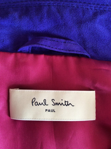 Brand New Paul Smith Purple Suede Biker Jacket Size 46 UK 14 - Whispers Dress Agency - Sold - 5