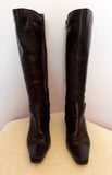 K By Clarks Black Leather Knee Length Boots Size 6/39 - Whispers Dress Agency - Sold - 3