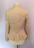 Reiss Nude Cotton Pleated Trim Jacket Size S - Whispers Dress Agency - Womens Coats & Jackets - 2