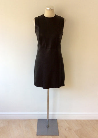 BRAND NEW CELINE BLACK LEATHER DRESS SIZE 42 UK 12 - Whispers Dress Agency - Womens Dresses - 1