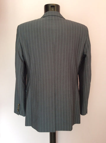 Hugo Boss Grey Pinstripe Wool Suit Size 38R /36W - Whispers Dress Agency - Mens Suits & Tailoring - 4