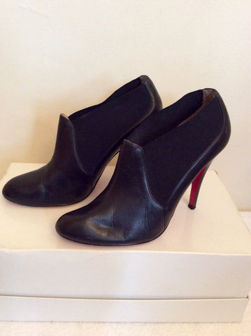 Oh...Deer Black Leather Red Sole Shoe Boots Size 6.5/39.5 - Whispers Dress Agency - Sold - 3