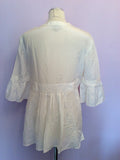 Karen Millen Ivory Silk & Cotton Smock Top Size 14 - Whispers Dress Agency - Sold - 2