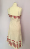 Coast Ivory & Red Embroidered & Beaded Strappy / Strapless Dress Size 8 - Whispers Dress Agency - Womens Special Occasion - 2