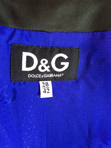 DOLCE & GABBANA BLACK MATT SATIN JACKET SIZE 42 UK 10 - Whispers Dress Agency - Sold - 4