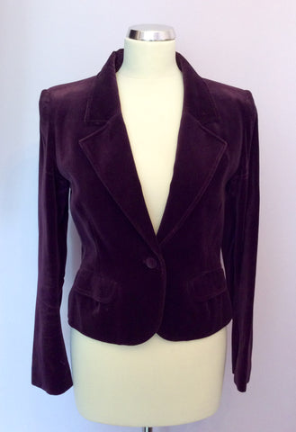 Vintage Laird Portch Of Scotland Deep Plum Velvet Jacket Size 12 - Whispers Dress Agency - Sold - 1