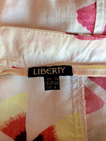 Liberty Cream Print Cotton Skirt Size 10 - Whispers Dress Agency - Womens Skirts - 3
