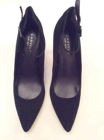 Brand New Carvela / Kurt Geiger Black Suede Ankle Strap Heels Size 7/40 - Whispers Dress Agency - Sold - 2