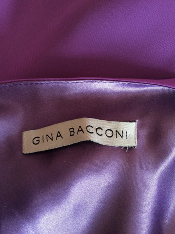 BRAND NEW GINA BACCONI RICH LILAC LONG EVENING DRESS SIZE 14 - Whispers Dress Agency - Womens Dresses - 4