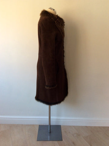JOSEPH DARK BROWN LAMBSKIN COAT SIZE 40 UK 12 - Whispers Dress Agency - Womens Coats & Jackets - 4