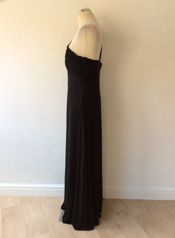 COAST BLACK ONE SHOULDER MAXI DRESS SIZE 16 - Whispers Dress Agency - Womens Dresses - 3