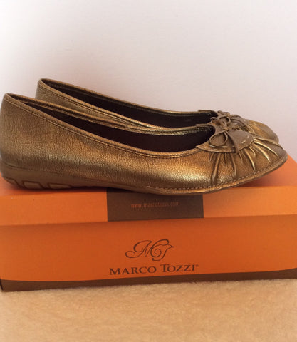 Brand New Marco Tozzi Bronze Flat Shoes Size 5/38 - Whispers Dress Agency - Sold - 3