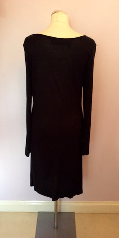 Nougat Black Appliqué Jewel Trim Stretch Jersey Dress Size 4 UK 14/16 - Whispers Dress Agency - Sold - 4