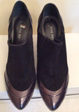 Nine West Black Suede & Pewter Trim Shoe Boots Size 5.5/38.5 - Whispers Dress Agency - Womens Heels - 2