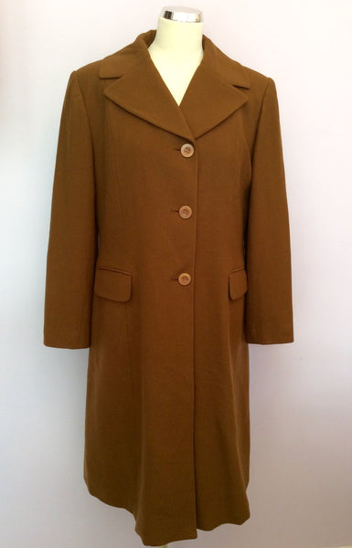 Ronit Zilkha Brown Wool & Cashmere Coat Size 16 - Whispers Dress Agency - Sold - 1
