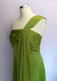 BRAND NEW MONSOON LIME GREEN SILK MAXI DRESS SIZE 18 - Whispers Dress Agency - Womens Dresses - 2