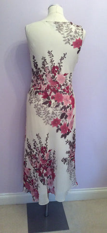 Country Casuals Ivory Floral Print Silk Dress Size 12 - Whispers Dress Agency - Sold - 4