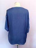 Reiss Lilou Blueberry Over Size Silk Blend Top Size 6 - Whispers Dress Agency - Womens Tops - 4