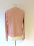WHISTLES PINK SILK & ANGORA BEADED TWINSET SIZE L - Whispers Dress Agency - Sold - 2
