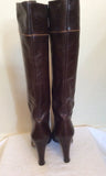 Vintage Bottazzin Dark Brown Leather Boots Size 4/37 - Whispers Dress Agency - Vintage Shoes - 4