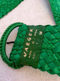 Vintage Jaeger Green Satin Plaited 3 Inch Belt Size M - Whispers Dress Agency - Vintage Accessories - 3