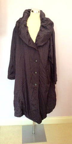Japanese Designer Yacco Maricard Charcoal/Black Mac/Coat One Size - Whispers Dress Agency - Sold - 1