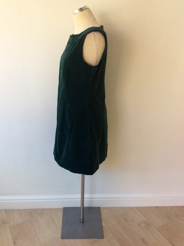 LAURA ASHLEY GREEN FINE CORDROY SHIFT DRESS SIZE 14 - Whispers Dress Agency - Sold - 4