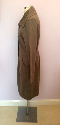 Sandwich Light Brown Cotton Blend Coat Size L - Whispers Dress Agency - Womens Coats & Jackets - 3
