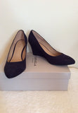 Carvela Navy Blue Suedette Wedge Heel Court Shoes Size 6/39 - Whispers Dress Agency - Sold - 5