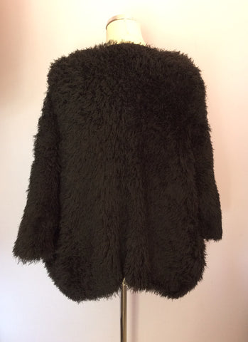 Marks & Spencer Black Shaggy Knit Cardigan / Jacket Size 14 - Whispers Dress Agency - Sold - 2