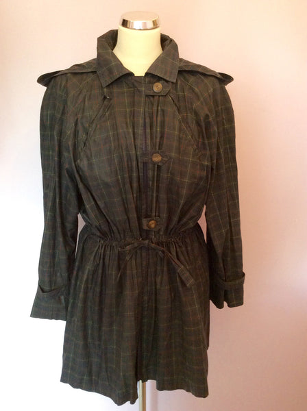 Vintage Jaeger Green Check Cotton Jacket Size S - Whispers Dress Agency - Womens Vintage - 1
