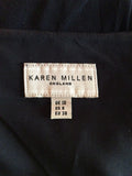 Karen Millen Black Silk Bow Trim Tiered Strappy Top Size 10 - Whispers Dress Agency - Womens Tops - 4