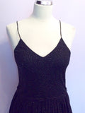 Vintage Designer Roland Klein Black Sparkle Evening Dress Size 10 - Whispers Dress Agency - Sold - 2