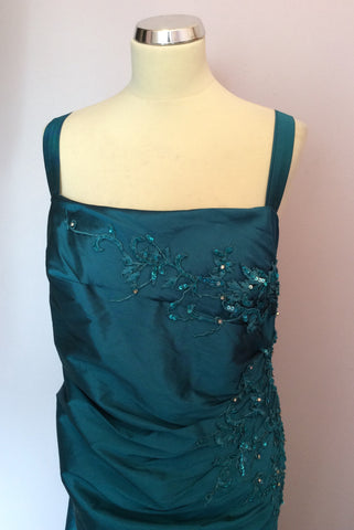 Veni Infantino For Roland Joyce Kingfisher Evening Dress & Jacket Size 22 - Whispers Dress Agency - Womens Eveningwear - 3