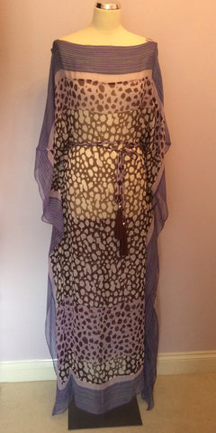 Diane Von Furstenberg Aailaya Print Silk Cover Up/ Beach Dress Size M - Whispers Dress Agency - Sold - 3