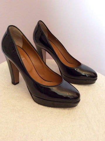 Hobbs Black Patent Leather Heels Size 6/39 - Whispers Dress Agency - Sold - 1