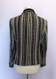 Aria Black & White Wool Blend Weave Jacket Size 12 - Whispers Dress Agency - Sold - 4